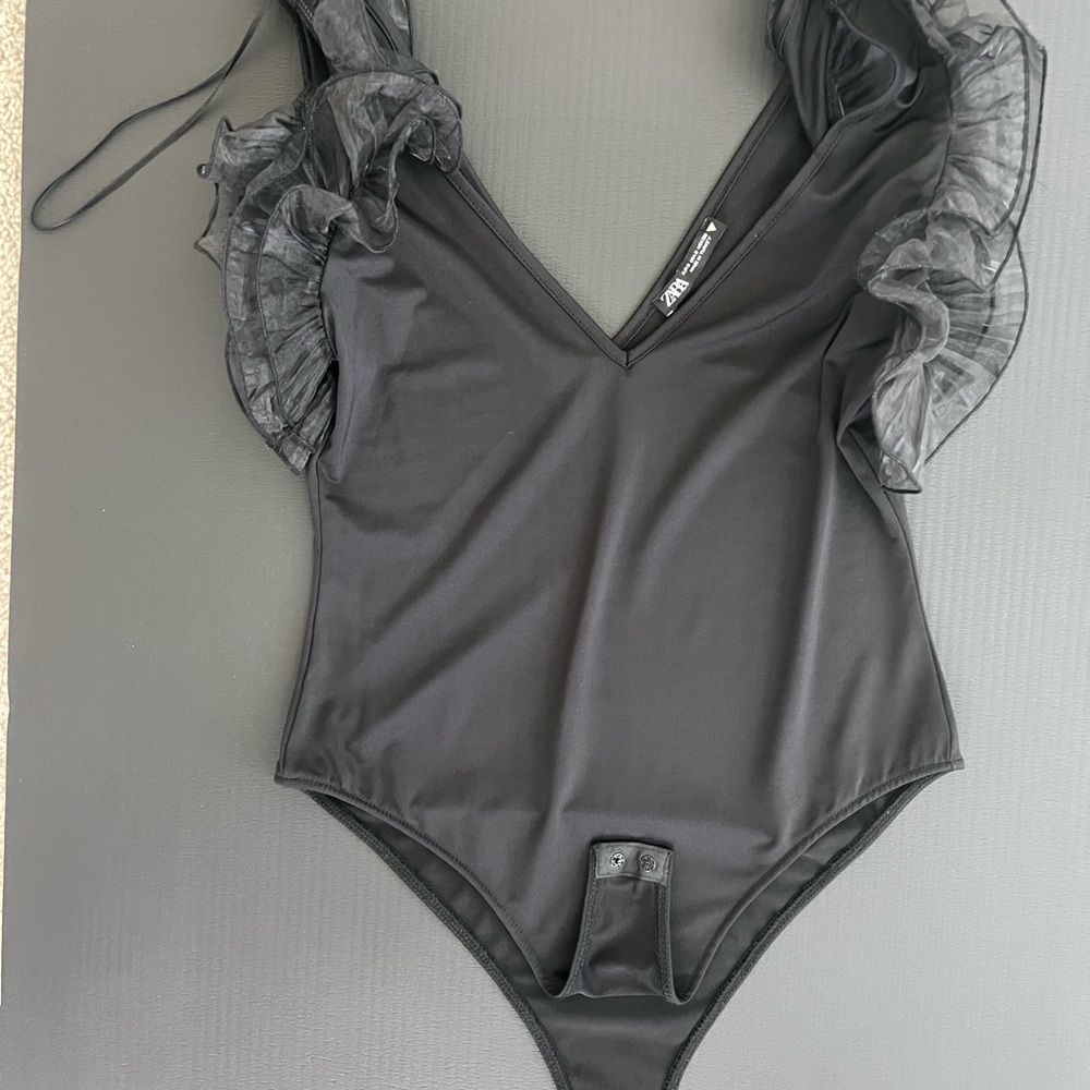 Zara Black Bodysuit One Piece